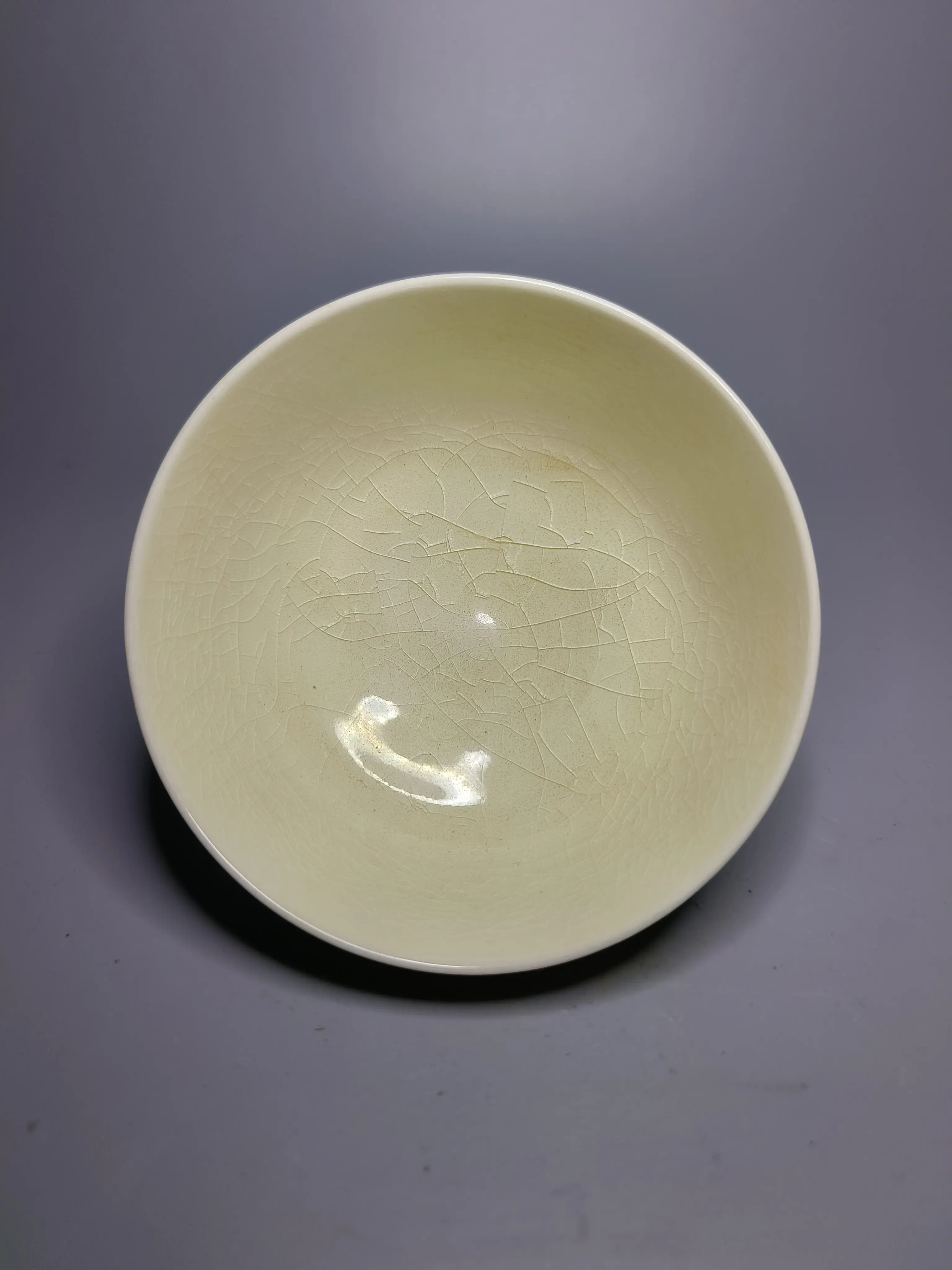 宋代汝窑天青釉赏瓶民间艺人青白瓷工艺文玩收藏老旧瓷器十品相