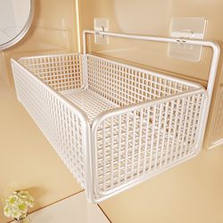 Bathroom Storage Rack, Wall-Mounted Shelf for Bathroom and Toilet, No-Drill Wall Hanging Rack, Washroom Storage Basket, Hanging Basket