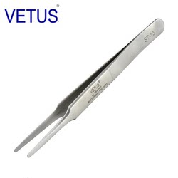 ST-13 high-precision tweezers flat-head stainless steel non-magnetic acid-proof maintenance bird's nest hair picking clip