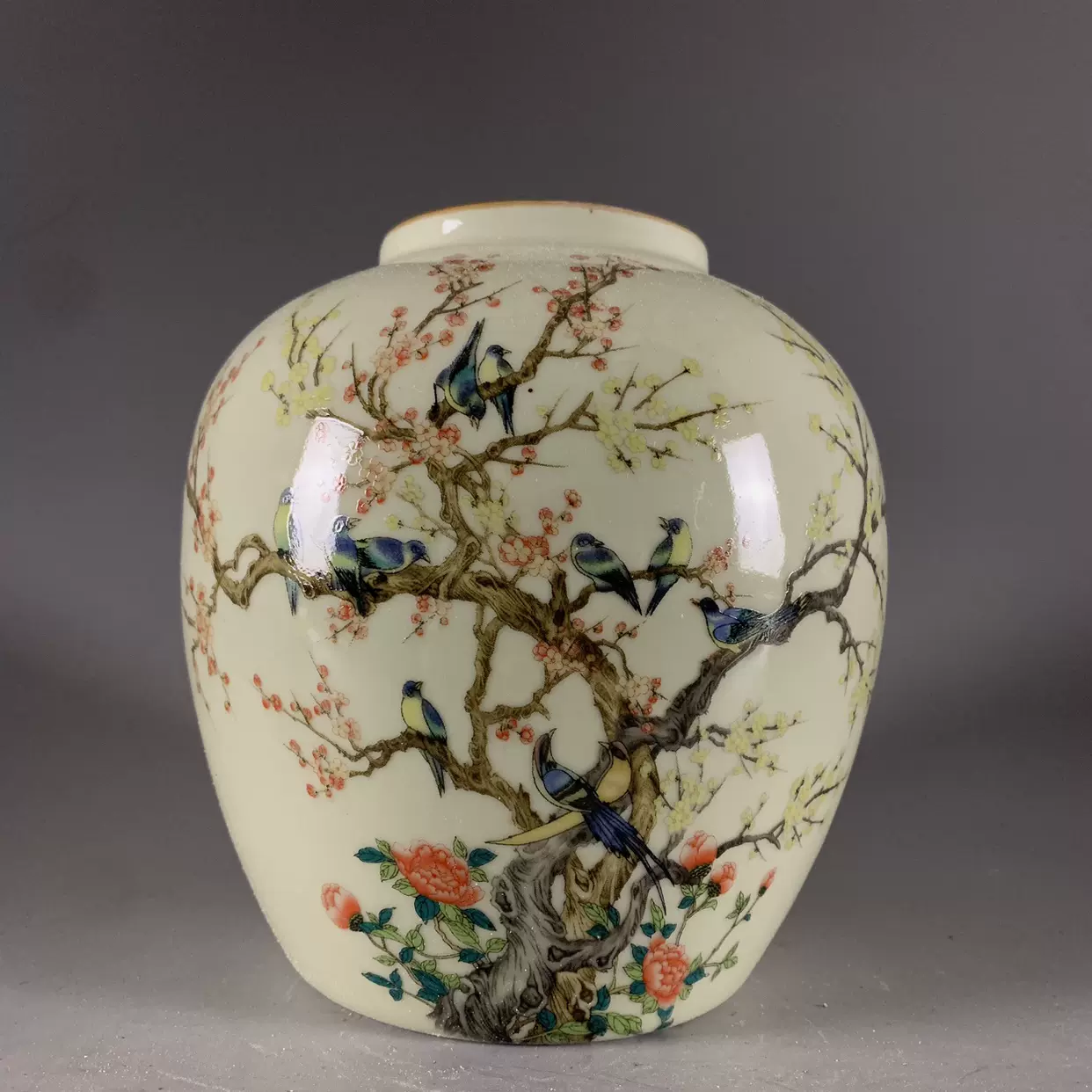 清乾隆年制粉彩石榴纹花瓶古董瓷器古玩收藏老物件摆件艺术品-Taobao