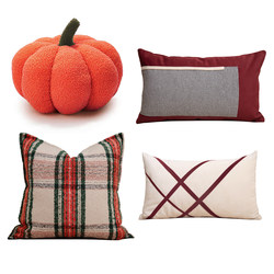 Scottish Style Throw Pillow, Living Room Sofa Cushion Cover, Hotel Villa Tassel Blanket, Model Room Soft Decoration Bed Runner