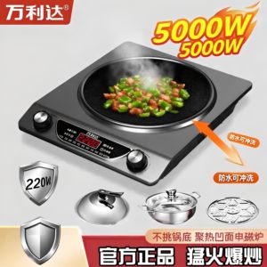 Wanlida Induction Cooker 5000W Concave High Power Home Commercial Cooker Used to Fry 3500W Integrated Hot Pot Cooker