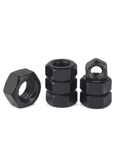120 Tuercas Hexagonales Galvanizadas M5 Color Negro - Autoblocantes, Para Tornillos, Varillas Roscadas, Proyectos De Bricolaje, Construcción O Reparaciones
