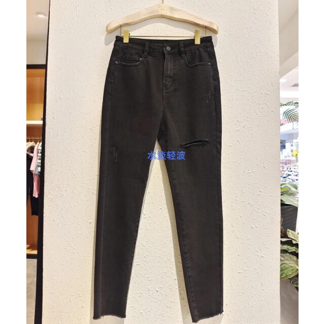 3H4R701 tag 795 small disu dzzit counter genuine 2023 winter ladies denim ripped leggings
