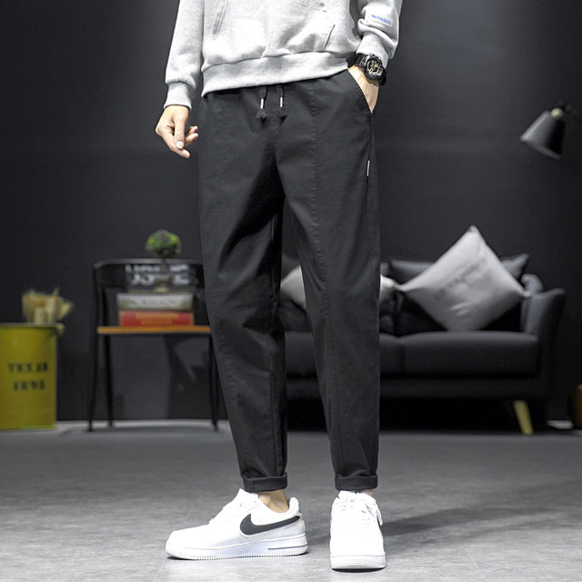 Men's Korean version of trendy trousers 2021 autumn and winter new ...