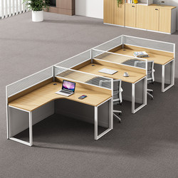 Desk Deck Simple Modern Screen Table and Chair Combination 6-Person Staff Desk Workstation Office Office Furniture