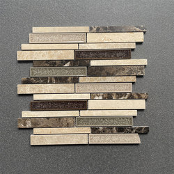 Stone Mosaic Tv Background Wall Inlaid with Three-Dimensional Marble Modern Minimalist Entrance Cultural Stone Tiles