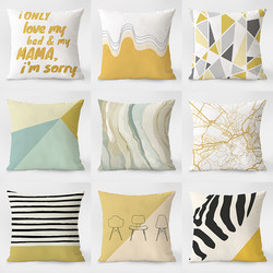 Nordic Style Throw Pillow for Sofa in Living Room, Light Luxury and Cute Cushion, Lumbar Support Backrest Pillowcase for Office, Car, Dormitory