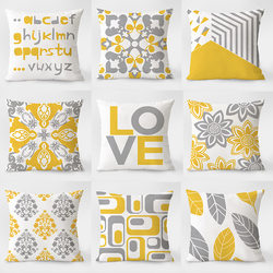 Throw Pillow Sofa Living Room Bedroom Nordic Light Luxury Simple Geometric Pattern Office Cushion Cover Lumbar Support Cushion Car