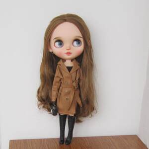 Xiaobu BLYTHE Doll Cloth Azone OB24 OB26 FR PP 19 joints switching doll clothes trench coat