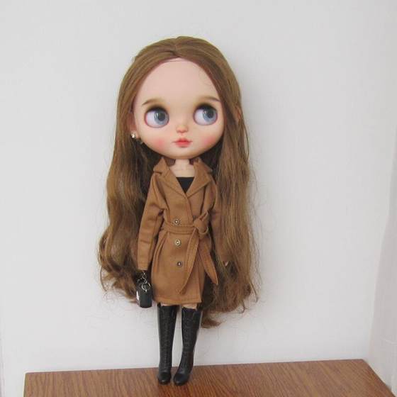 Xiaobu BLYTHE Doll Cloth Azone OB24 OB26 FR PP 19 joints switching doll clothes trench coat