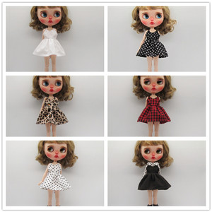 Xiaobu doll clothes Blythe doll clothing azone OB24 Barcaber suspender dress handmade baby clothes
