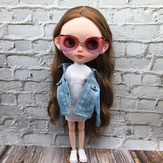 
blythe small rag doll jacket azone ob24 pp fr barcobian ob27 denim jacket
