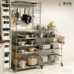 Kitchen Stainless Steel Storage Rack Floor-Standing Multi-Layer Microwave Oven Multi-Functional Storage Rack Household Oven Pot Rack Storage Rack