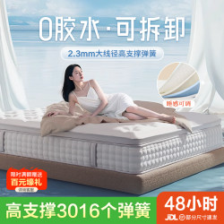Duoya Hotel Same Model Adjustable Fully Removable Latex Simmons Jute Mattress with Independent Springs, Extra Thick 30cm, Super Soft