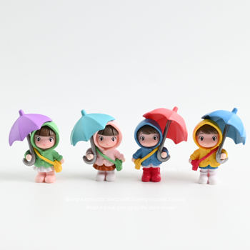 
Girl holding umbrella doll cute cartoon doll girl doll decoration handmade ornament gift