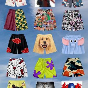 
Trendy cartoon big star shorts men and women summer couple casual sports pants basketball pants loose pajamas beach pants