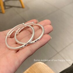 Pure Silver 9999 Peace and Joy Newborn Baby One-Month-Old Gift Solid Silver Bracelet for Girls