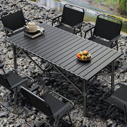Camping Tables and Chairs, Outdoor Folding Tables, Portable Dining Tables, Camping Egg Roll Tables, Rectangular Tables for Night Market Stalls