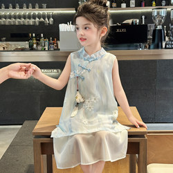 Hanfu-Style Girls' 2026 New Summer Clothing, Super Pretty Chinese-Style Cheongsam Dress, Summer Thin Dress for Girls