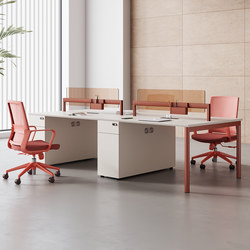 Simple and Modern Office Desk, Staff Desk and Chair Combination, Office 4-6 Person Workstation Cubicle Office Furniture