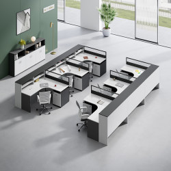 Desk Deck 4 6-Person Staff Desk and Chair Combination Simple Modern Staff Desk Financial Office Desk