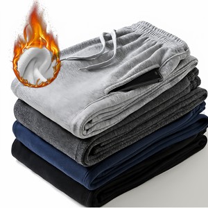 
Sports men's 2025 new style plus velvet spring and autumn loose ties men's sports pants casual pants plus fat plus larger pants