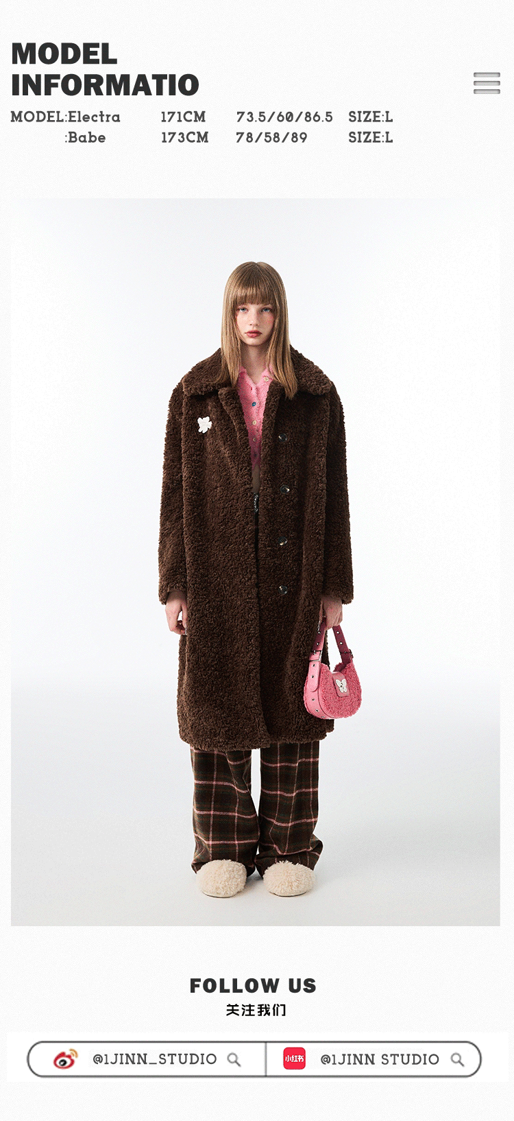 1Jinn Studio Plush Velvet Fur Coat - Long Lapel Coat