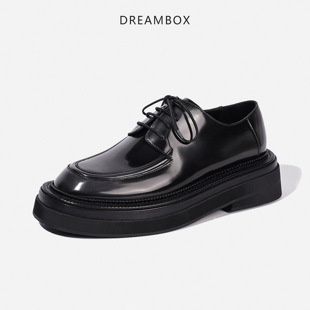 Dreambox Junbo vibram men's platform shoes are non-slip, wear-resistant, lightweight and comfortable business casual leather shoes
