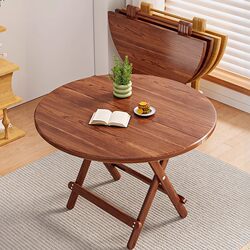 Folding Table, Small Table, Household Dining Table, Balcony Small Tea Table, Can Be Used for Eating, Simple Small Camping Portable Outdoor Round Table