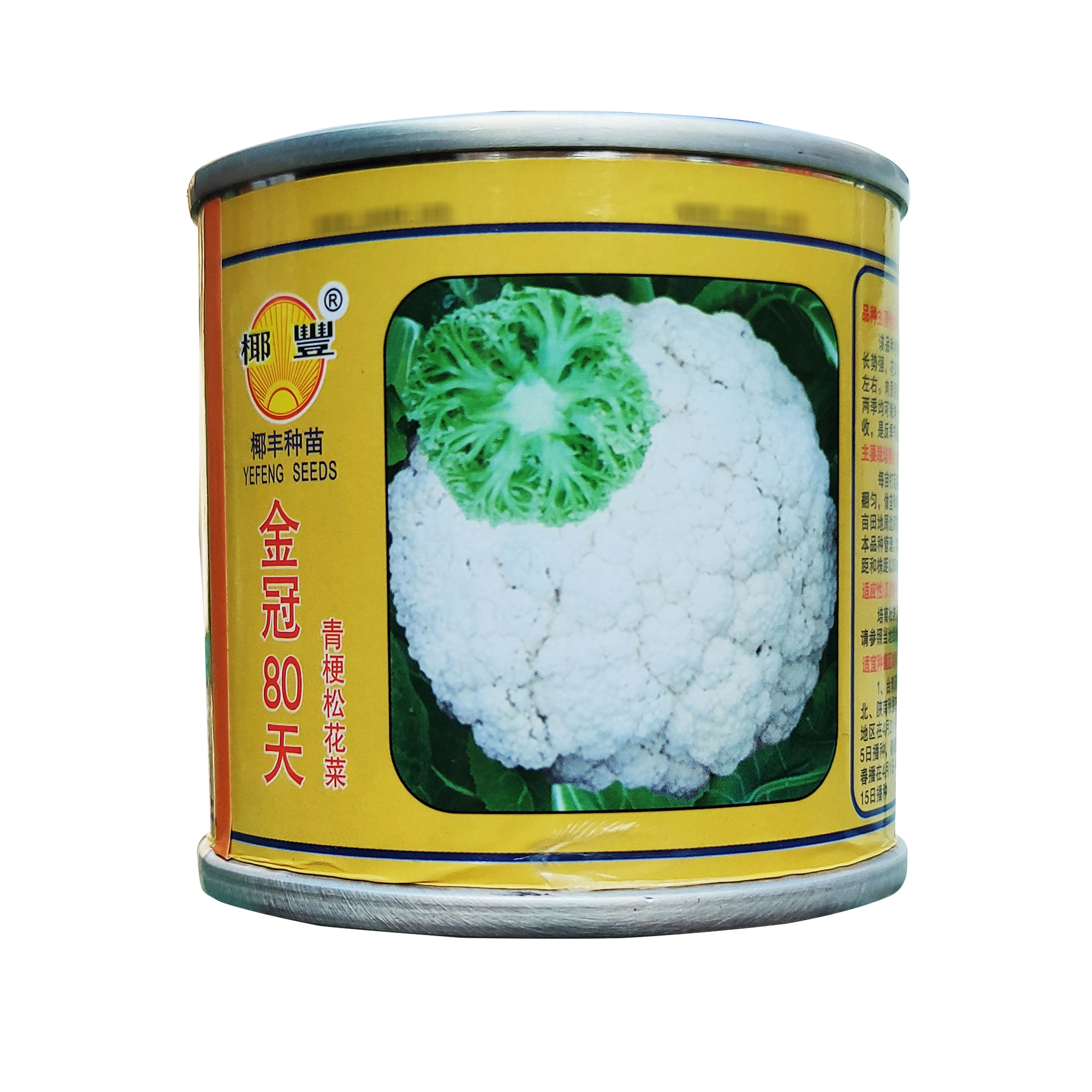 椰丰牌金冠65 80 88天青梗松花菜种子青梗菜花花椰菜 高产中熟