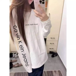 American Retro Letter Print Long-Sleeve T-Shirt for Women, Spring and Autumn 2025 New Design, Round Neck Base Shirt