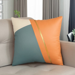 Tech Fabric Throw Pillow Sofa Living Room Light Luxury Hermes Orange Cushion Backrest Modern Simple Large Pillow Lumbar Pillow High-End