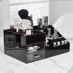 Light Luxury Acrylic Cosmetics Storage Box, Dressing Table Desktop Skincare Organizer Box, Dressing Table ins Storage Racks