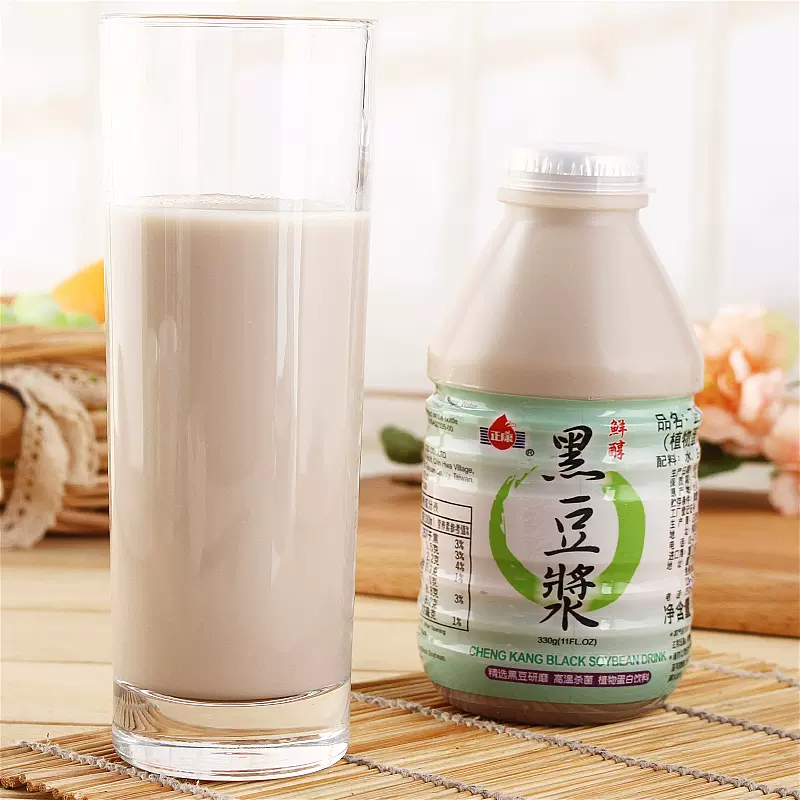 台湾进口正康黑豆浆330mlx6瓶装豆奶植物蛋白饮料早餐营养-Taobao