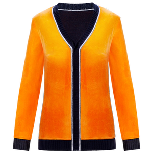 
High-end nurse sweater women's knitted cardigan jacket warm and velvet thickened navy blue hospital duty room autumn and winter