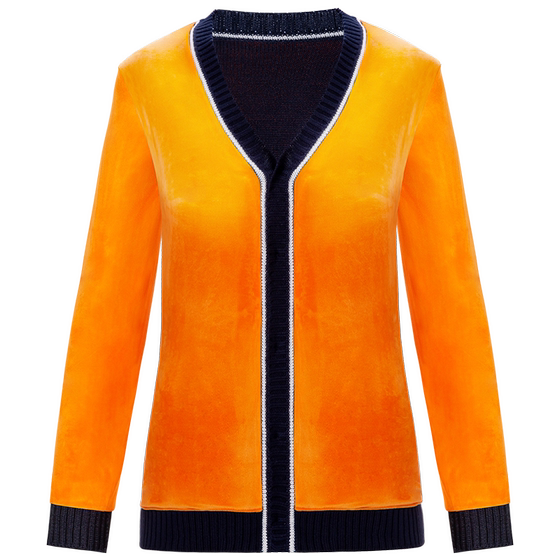 
High-end nurse sweater women's knitted cardigan jacket warm and velvet thickened navy blue hospital duty room autumn and winter