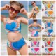 European and American foreign trade original single export swimsuit medium and large girls split triangle bikini hot spring children's cute princess outfit