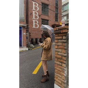 
are U shop Retro Windbreaker Women's Autumn Korean Version 2023 New Small Drape Loose Casual Style Jacket