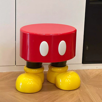 
Mickey shoe-changing stool, cute and creative, home doorway, children's shoe-wearing stool, living room small stool, cartoon entrance small stool