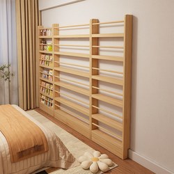 Bookshelf Behind the Door, Solid Wood Ultra-Thin Storage Cabinet, Children's Wall-Mounted Thin Bookcase, Home Multi-Layer Narrow Cabinet