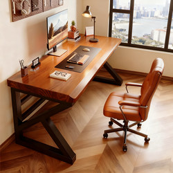 All Solid Wood Computer Desk Desktop Home Desk Study Table Double Gaming Table Simple Workbench Office Desk