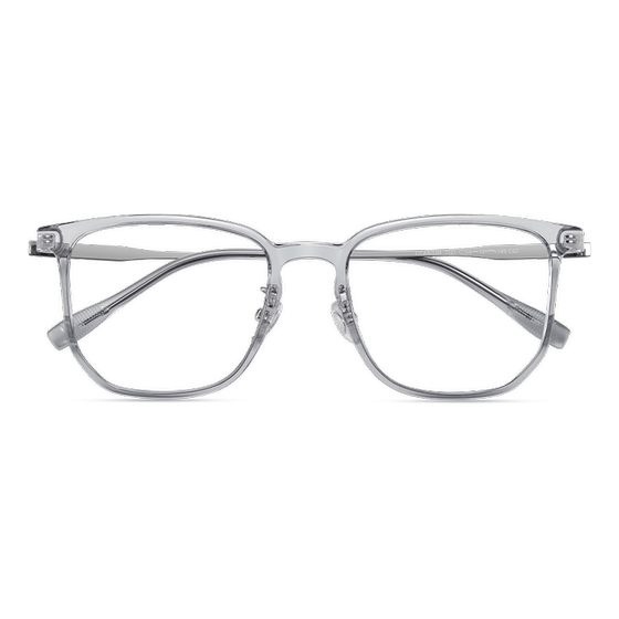 
Jiusen glasses frame ultra-light titanium frame fashionable and versatile transparent gray glasses with power astigmatism lenses 7121