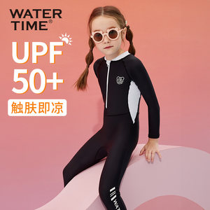 
WaterTime children's swimsuit for girls, middle and large children 2026 warm and cold-proof one-piece long-sleeved and long-pants swimsuit