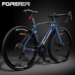 Permanent Road Bike, Variable Speed Bicycle, Adult Men's and Women's Model, Ultra-Fast Curved Handlebar Racing Bike, Lightweight College Student Cycling Bike