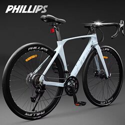 Philip Road Bike Men's Ultra-Light Magnesium Alloy 700C Racing Bike Adult Scooter