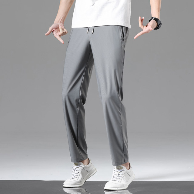 Meshirons Ice Silk Mesh Panel Pants – Men's Quick-Dry Casual Pants With Ventilation & Stretch