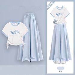 Girls' Wide-Leg Pants Children's 2026 New Summer Thin Skirt Pants for Older Children Summer Outfit Girls' Pants Set Skirt Pants