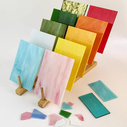 DIY Stained Glass Handmade Mica Glass Tiffany Lamp Mosaic Bethlehem Star Kaleidoscope