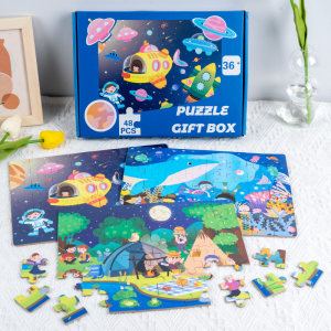 
Children's wooden puzzles 2-3-6 and a half years old boys and girls baby birthday party gifts kindergarten corner area toys